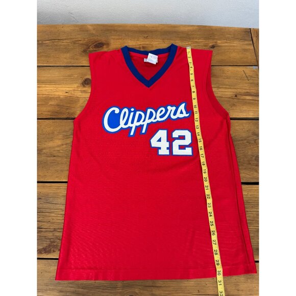 Los Angeles Clippers Elton Brand #42 Red Jersey NBA Vintage Style Mens Large FRE - Picture 5 of 6